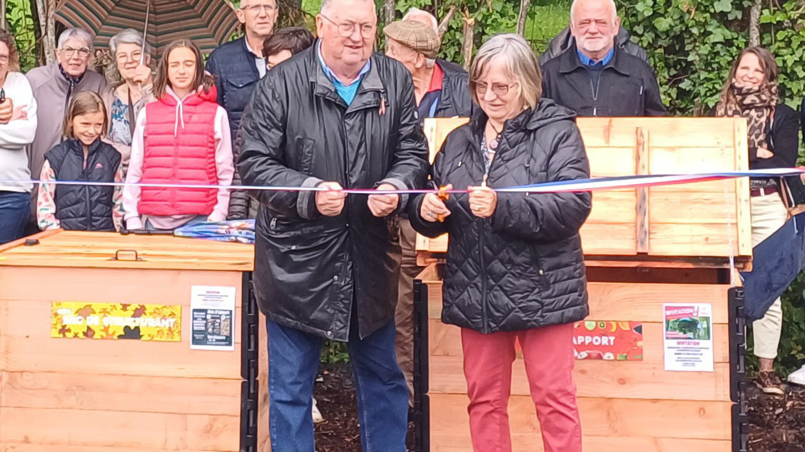 Inauguration du premier composteur collectif sur la commune de Saint-Privat