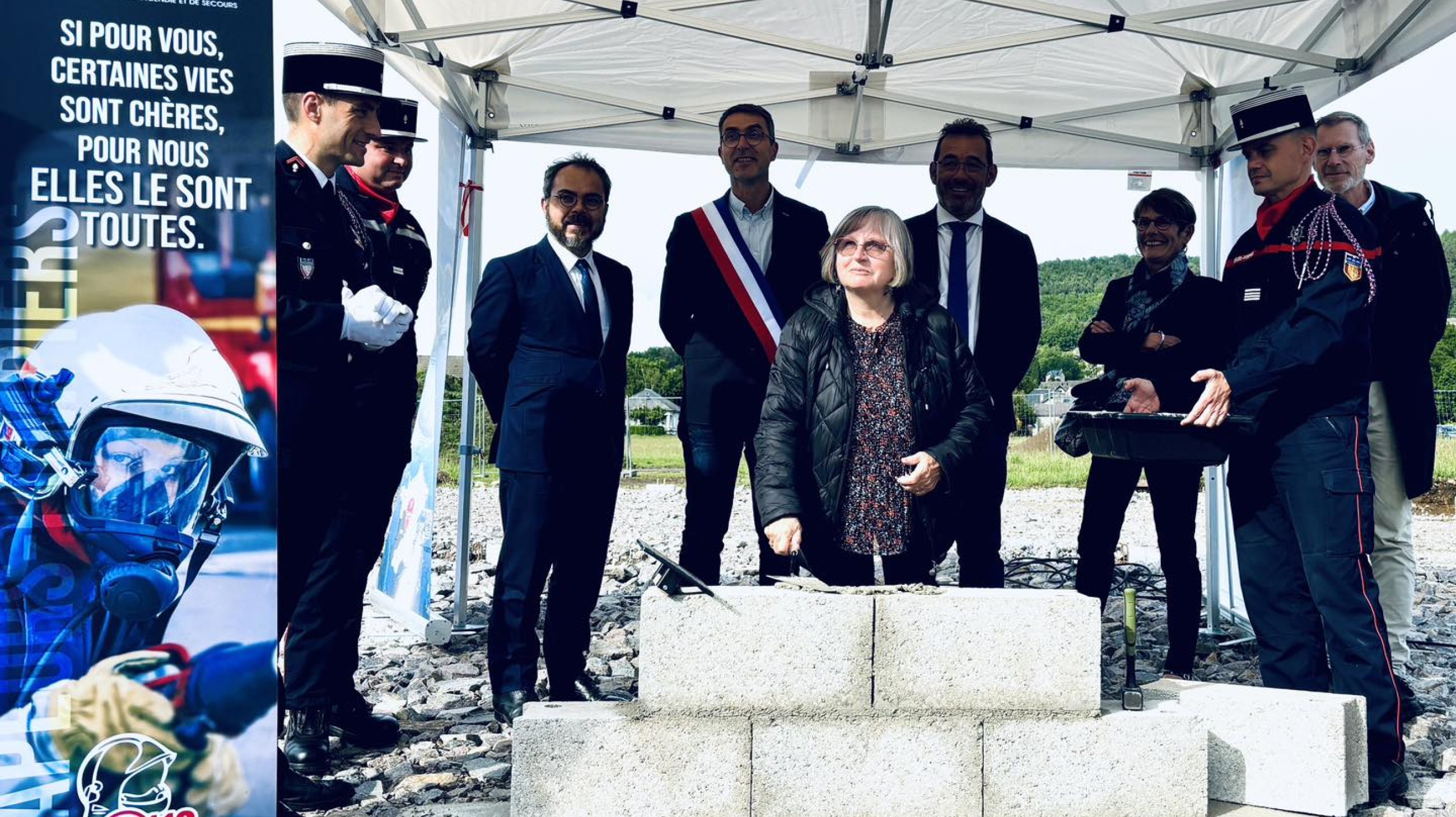 La Communauté de Communes Xaintrie Val&#039;Dordogne débute la construction du futur CENTRE D&#039;INCENDIE ET DE SECOURS