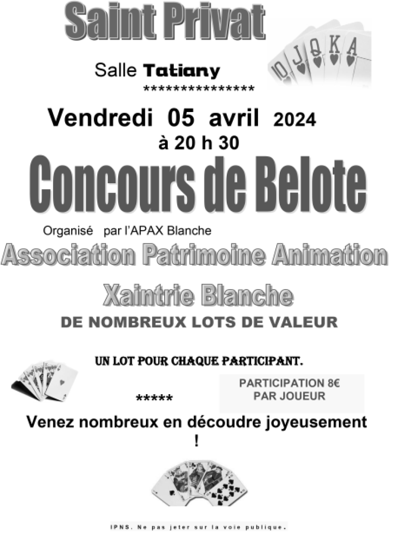 Concours de belote