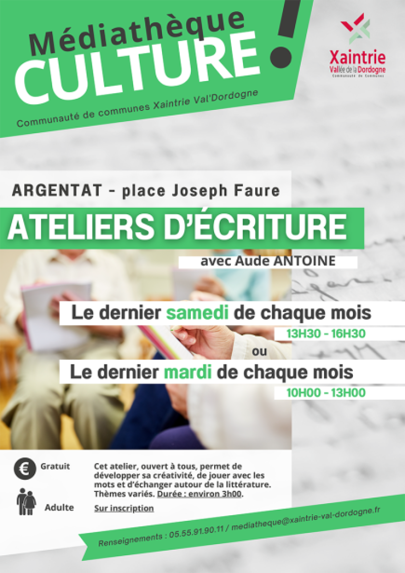 Ateliers d&#039;écriture