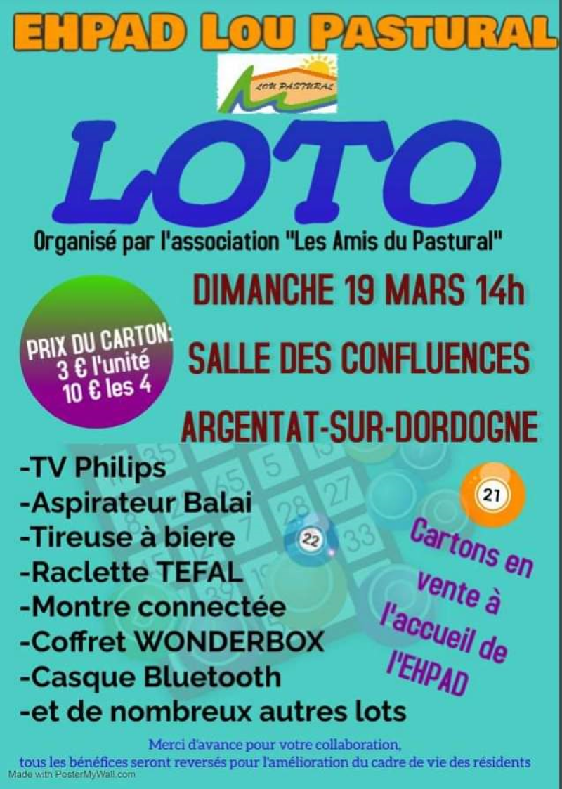LOTO organisé par les Amis du Pastural
