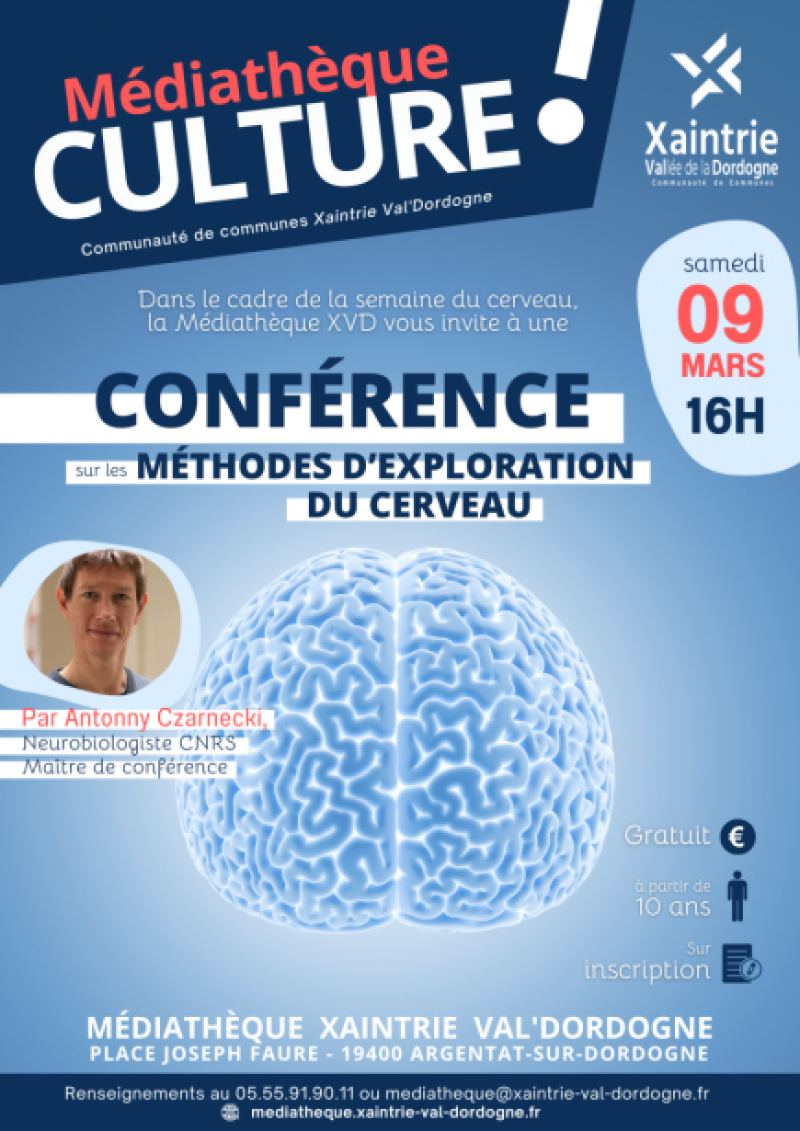 SEMAINE DU CERVEAU : Conférence par Antonny CZARNECKI