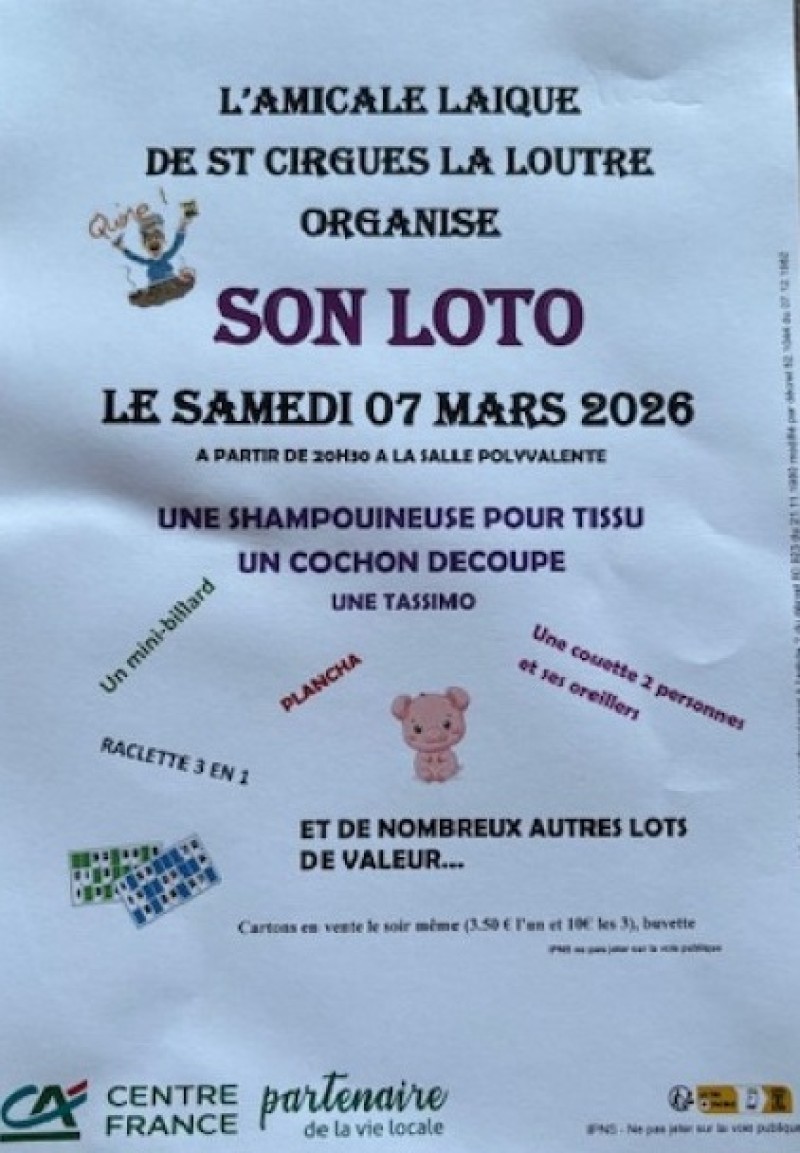 Loto Saint Cirgues la Loutre
