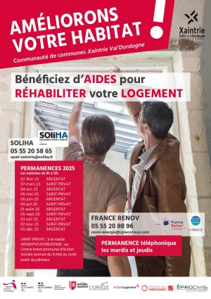 Permanences 2025 AIDES AMELIORATION HABITAT
